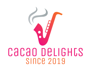 Smoking  Music Saxophone logo design