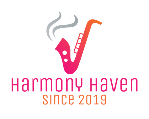Musical - Smoking  Music Saxophone logo design