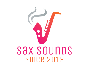 Sax - Smoking  Music Saxophone logo design