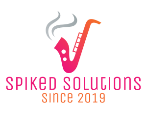 Smoking  Music Saxophone logo design