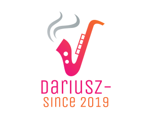 Smoking  Music Saxophone logo design