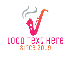 Music - Smoking  Music Saxophone logo design