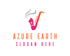 Smoking  Music Saxophone logo design