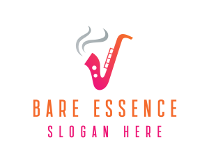 Smoking  Music Saxophone logo design