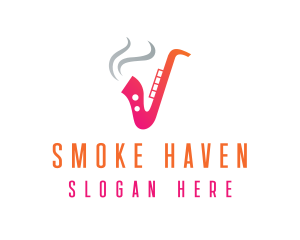 Smoking - Smoking  Music Saxophone logo design