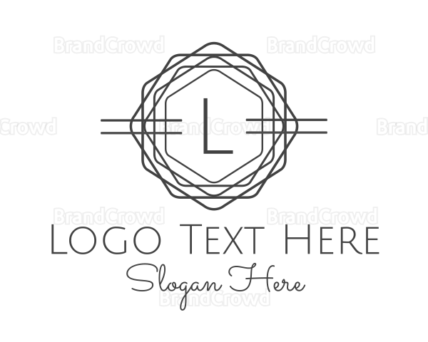 Geometric Hexagon Boutique Logo