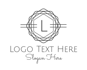 Geometric Hexagon Boutique logo design