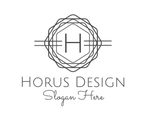 Geometric Hexagon Boutique logo design