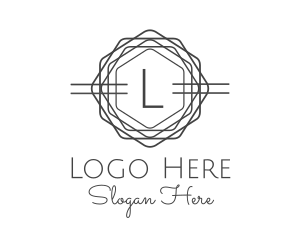 Boutique - Geometric Hexagon Boutique logo design