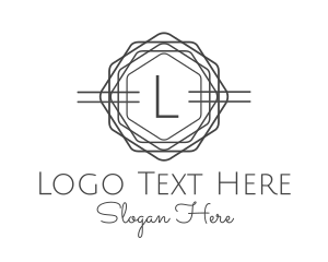 Interior Designer - Geometric Hexagon Boutique logo design