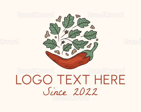 Organic Leaf Spice Logo