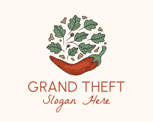 Organic Leaf Spice Logo