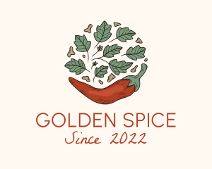 Organic Leaf Spice logo design