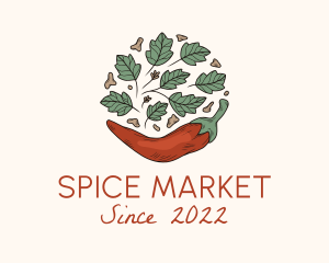 Organic Leaf Spice logo design