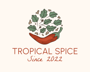 Organic Leaf Spice logo design