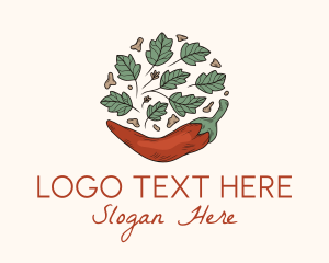 Organic Leaf Spice Logo