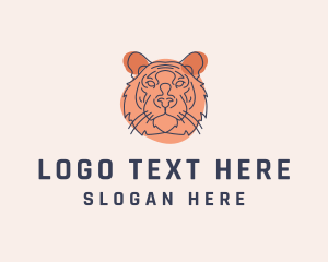 Animal Center - Wild Tiger Sketch logo design