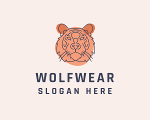 Pet - Wild Tiger Sketch logo design