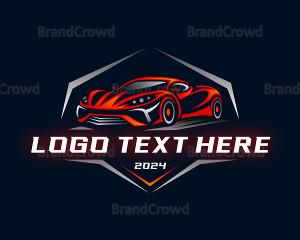 Sports Car Mechanic Garage Logo