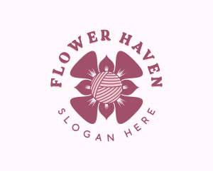 Crochet Flower Handicraft logo design