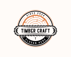 Woodcutting - Chainsaw Woodcutting Lumberjack logo design