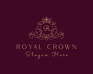 Ornate Royal Crown Crest logo design