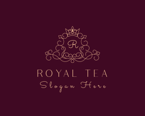 Ornate Royal Crown Crest logo design