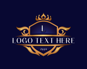 Luxe - Crown Shield Deluxe logo design