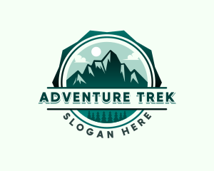 Backpacker - Mountain Forest Adventure logo design