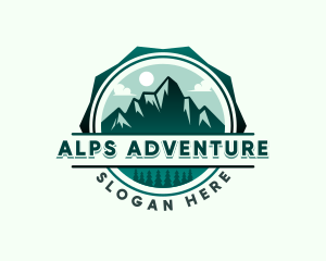 Alps - Mountain Forest Adventure logo design