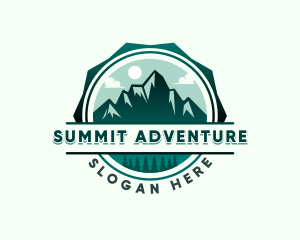 Climbing - Mountain Forest Adventure logo design