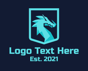 Mythical Creature - Dragon Game Clan logo design