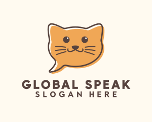 Orange Cat Chat logo design