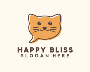 Orange Cat Chat logo design