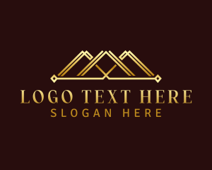 Real Estate Roofing logo design