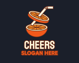 Orange Juice Straw Logo