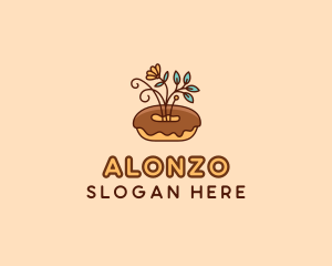 Organic Donut Dessert logo design