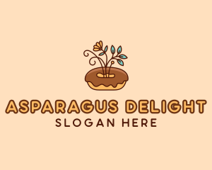 Organic Donut Dessert logo design