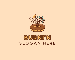 Organic Donut Dessert logo design