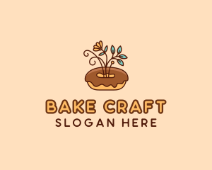 Organic Donut Dessert logo design