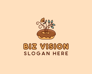 Organic Donut Dessert logo design