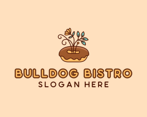 Organic Donut Dessert logo design