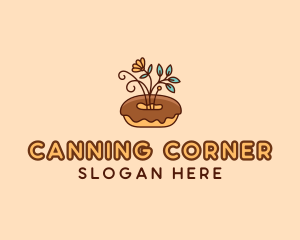 Organic Donut Dessert logo design