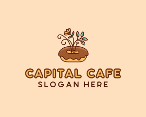 Organic Donut Dessert logo design