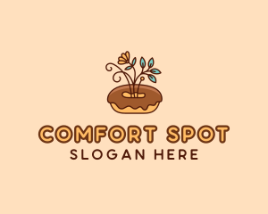 Organic Donut Dessert logo design