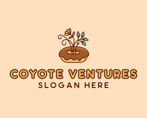 Organic Donut Dessert logo design