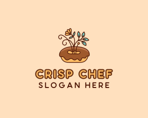 Organic Donut Dessert logo design