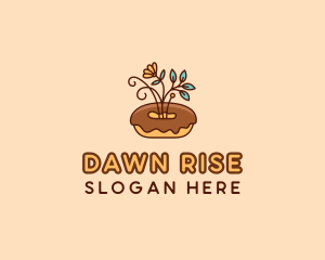 Organic Donut Dessert logo design