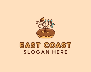 Organic Donut Dessert logo design