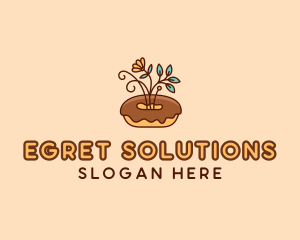 Organic Donut Dessert logo design